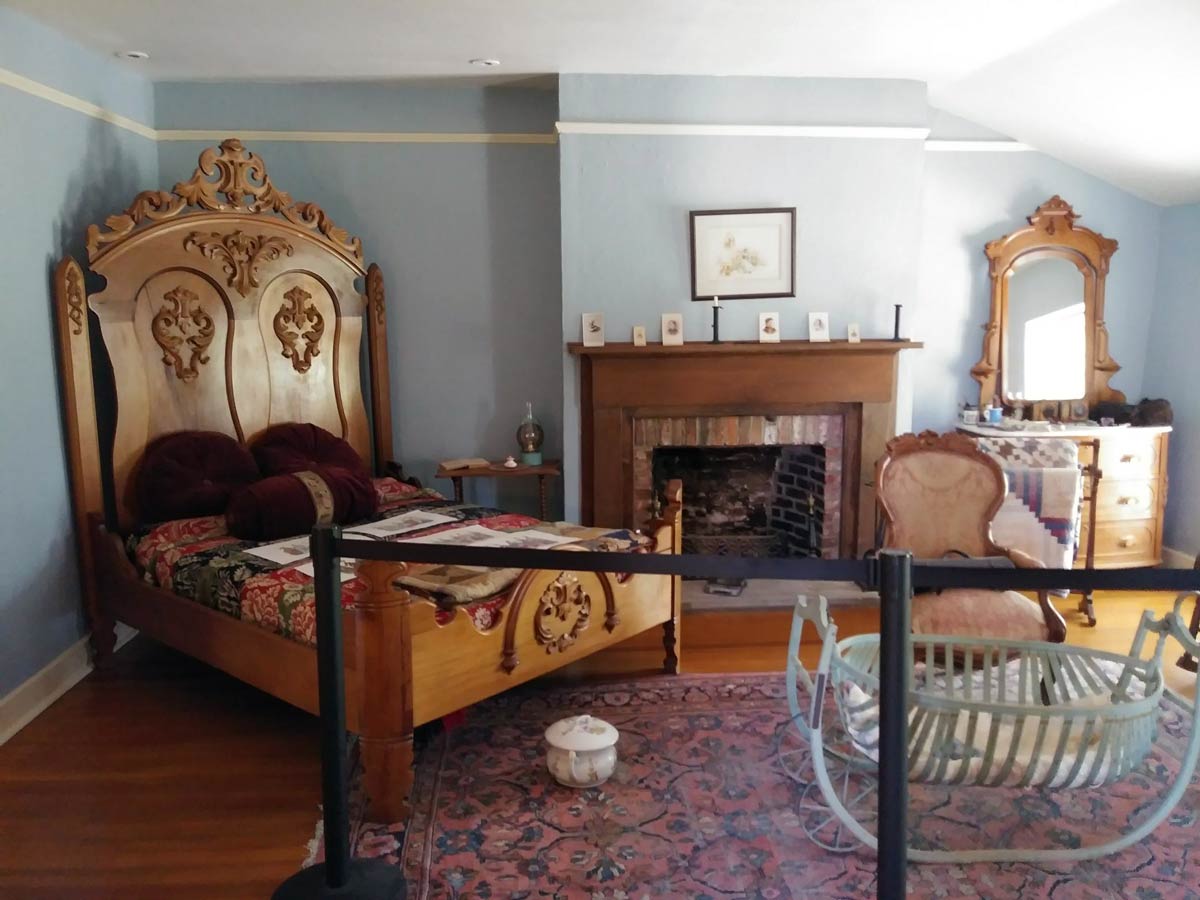 Master bedroom inside the Custer House.